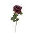Roos Kunstbloem | Kleur: Donker Bordeauxrood | ↕ Lengte 70 cm | Per stuk