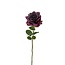 Rose Kunstblume | Farbe: Dunkellila | ↕ Länge 70 cm | Pro Stück