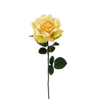 Rosa artificial | Color: Amarillo | ↕ Longitud 70 cm | Por unidad