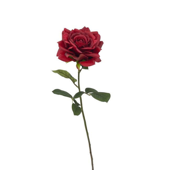 Rosa artificiale | Colore: Rosso | Lunghezza ± 70 centimetri | Venduta singolarmente