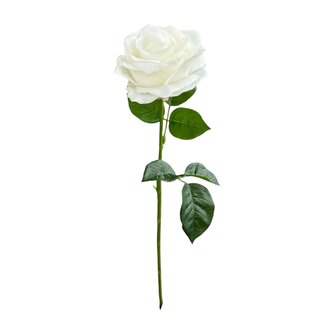 Wachs Rose | Farbe: Weiß | ↕ Länge 70 cm | Pro Stück