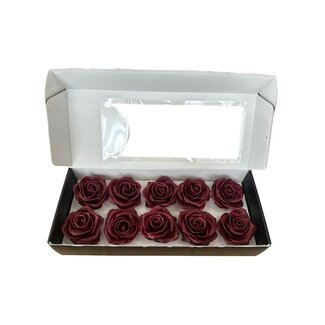 Wax Rozenkoppen | Kleur Rood Classic | Per 10 Rozen