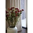 Bouquet with 8 fuchsia spray roses and 2 stems of white natural baby’s breath | Length ± 50 cm