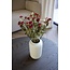 Boeketje met 8 fuchsia Trosrozen en 2 takken wit naturel Gipskruid | Lengte ± 50 centimeter