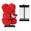 Foam Rose Bear | Color: Red | Includes Stand