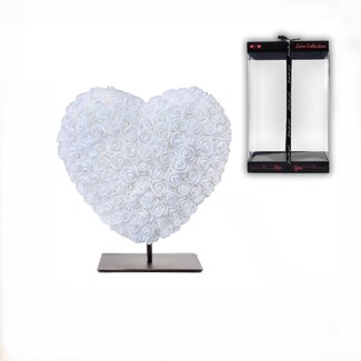 Foam Hart Rozen | Kleur: Wit | Inclusief standaard
