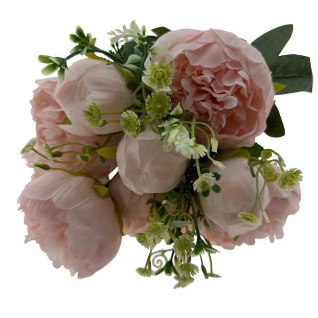 Bouquet Rosa Peonia Artificiale | Colore: Rosa | ↕ Lunghezza: 45 cm | Per pezzo