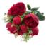Boeket Pioenroos Kunstbloem | Kleur: Rood | ↕ Lengte: 45 cm | Per stuk