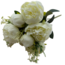 Boeket Pioenroos Kunstbloem | Kleur: Wit | ↕ Lengte: 45 cm | Per stuk