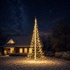 Xmas Starlight® | 8 meter vlaggenmast-kerstboom | 2000 LED-lampjes | Warm wit