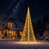 Xmas Starlight® Flexbelt TWINKLE | 8 meter vlaggenmast-kerstboom | 2000 LED-lampjes | Warm wit