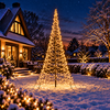 Xmas Starlight® | 4 meter kerstboom | 1200 LED-lampjes | Warm wit | inclusief mast