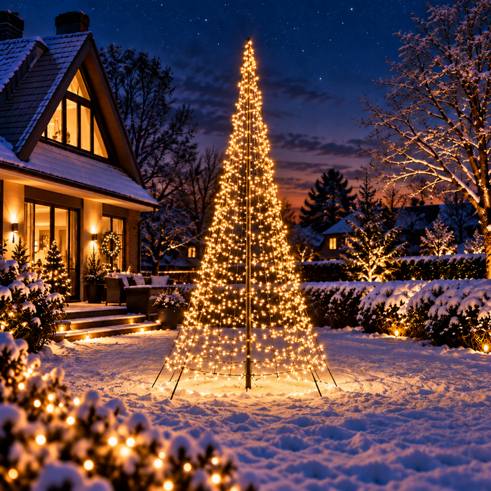 Xmas Starlight® Xmas Starlight® | 4 meter kerstboom | 1200 LED-lampjes | Warm wit | inclusief mast