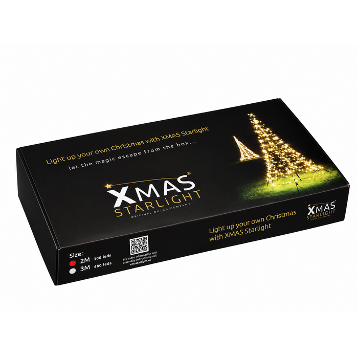 Xmas Starlight® Xmas Starlight® | 2 meter kerstboom | 300 LED-lampjes | Warm wit | inclusief mast
