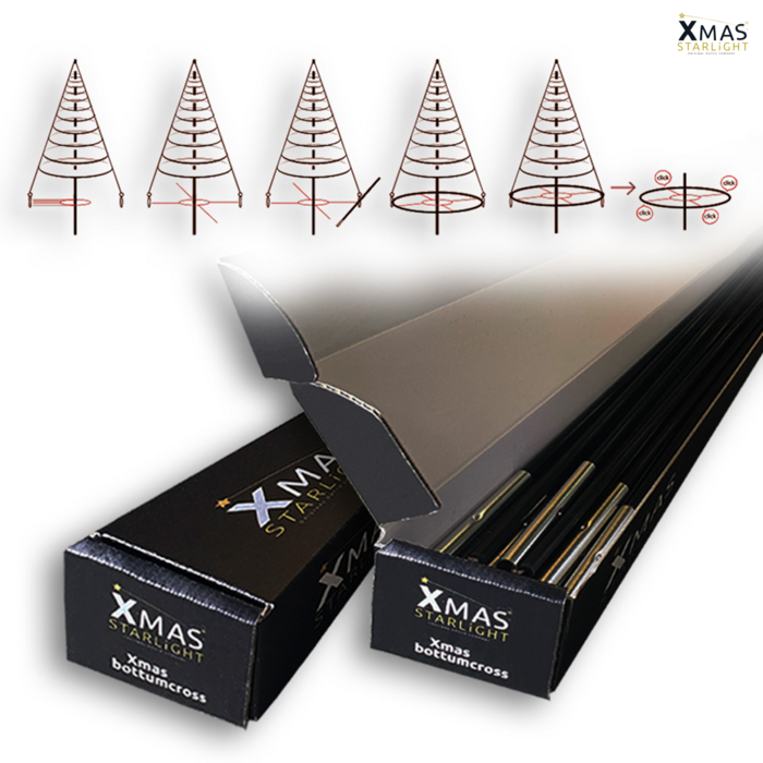 Xmas Starlight® Bodemkruis/Flex bottomcross voor 5 t/m 12 meter hoog