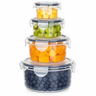 4-piece round food container set