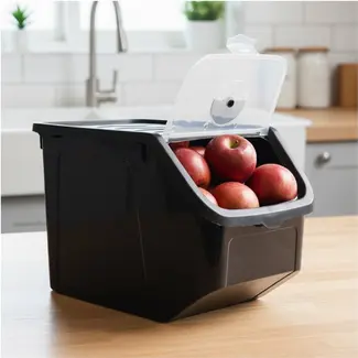 Black storage container 12 litre