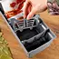 Grey herb and spice organizer with 6 compartments – 30 x 13 x 8 cm