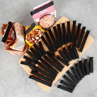 Black bag clips 40 pcs
