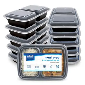Meal-Prep-Boxen 2 Fächer 800 ml