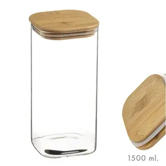 Square storage jar 1500 ml