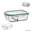 Glas-Lunchbox mit 2 Fächern und BPA-freiem hermetischem Klickdeckel – 630 ml
