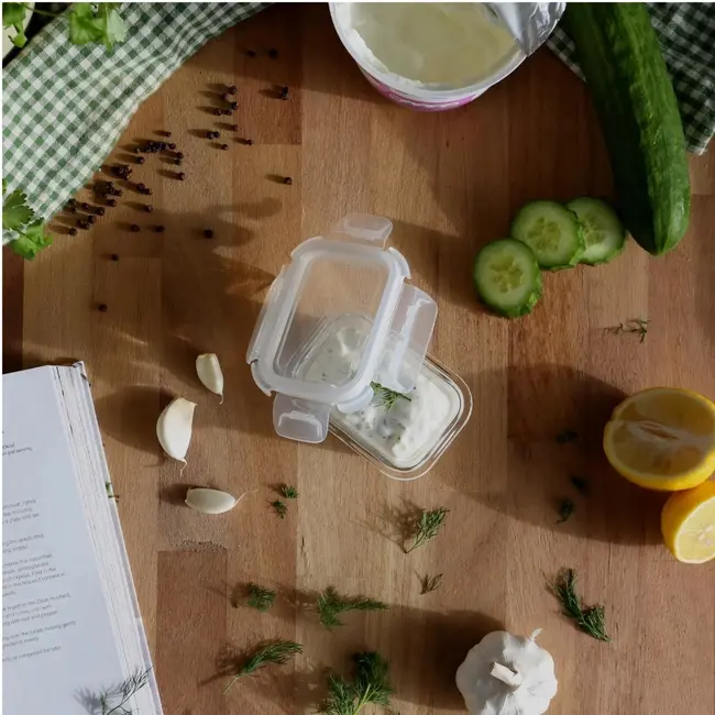 Glazen meal prep bakje met klikdeksel – 150 ml