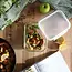 Glass meal prep container with clip-top lid – 1 litre