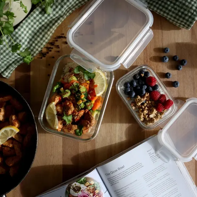 10-teiliges Glas-Meal-Prep-Set mit Klickdeckeln