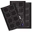Self-adhesive black labels for jars and bottles – 24 pcs