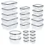 24-piece plastic food storage container set with clip-top lids