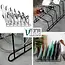 Black metal lid and plate organizer – for 6 items