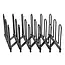 Ausziehbarer Metall-Deckel- und Tellerorganizer schwarz – 8 bis 74 cm
