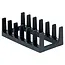 Black plastic lid and plate organizer – 28 x 15 x 9 cm