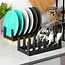 Black plastic lid and plate organizer – 28 x 15 x 9 cm
