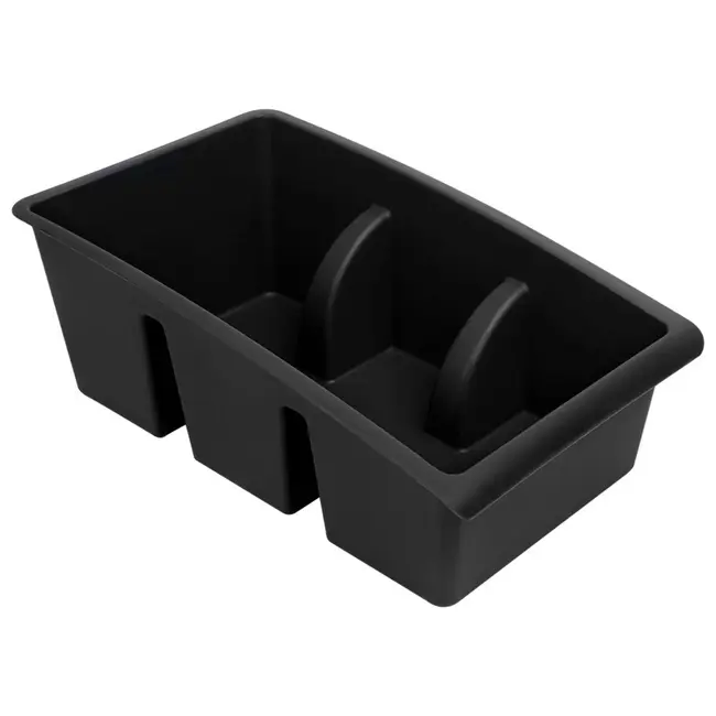 Kunststof kruiden en specerijen organizer zwart – 25 x 15 x 9 cm