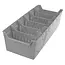 Grey herb and spice organizer with 6 compartments – 30 x 13 x 8 cm
