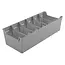 Grey herb and spice organizer with 6 compartments – 30 x 13 x 8 cm