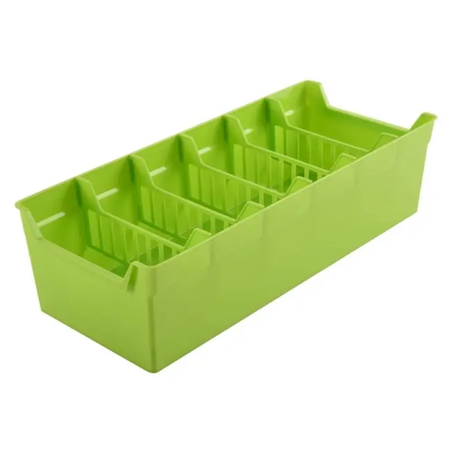 Grüner Kräuter- und Gewürzorganizer mit 6 Fächern – 30 x 13 x 8 cm
