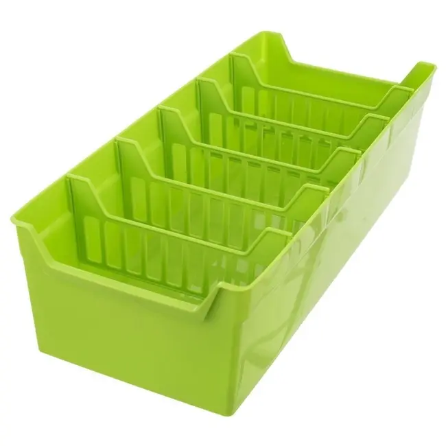 Grüner Kräuter- und Gewürzorganizer mit 6 Fächern – 30 x 13 x 8 cm