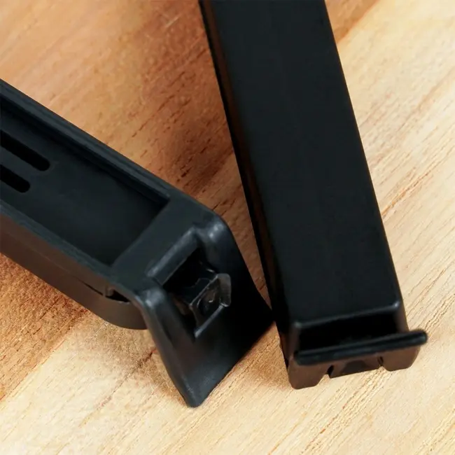 Schwarze Kunststoff-Beutelclips Set 40 Stück – 2 Größen