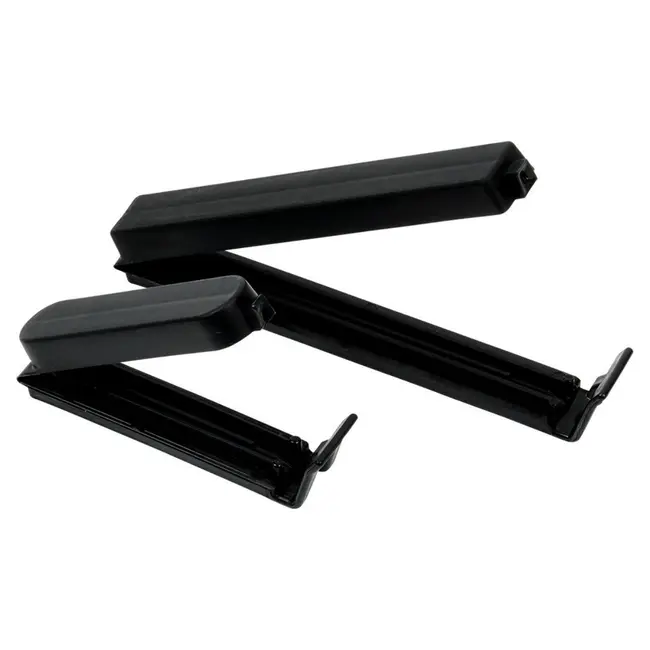 Zwarte kunststof zaksluiters set 40 stuks – 2 formaten