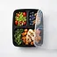 Wiederverwendbare Meal-Prep-Boxen mit 3 Fächern – 10er-Set