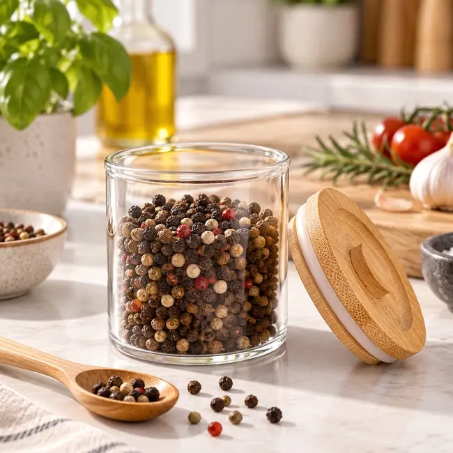 Vorratsglas mit Bambusdeckel – 220 ml