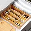 Bamboo cutlery drawer organizer with 5 compartments – 35 x 25 cm