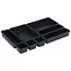 Schwarzer modularer Schubladen-Organizer mit 8 Boxen