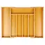 Ausziehbarer Bambus-Besteckkasten mit bis zu 7 Fächern – 28-45 x 33,5 cm