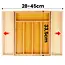 Ausziehbarer Bambus-Besteckkasten mit bis zu 7 Fächern – 28-45 x 33,5 cm