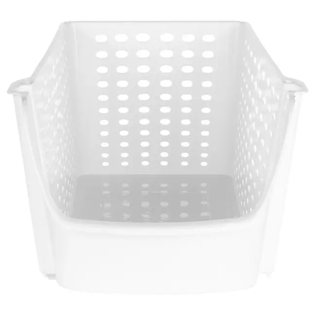 Witte groente- en fruitbak met perforatie – 29 x 21 x 16 cm