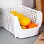 Weiße Obst- und Gemüsebox mit Perforation – 29 x 21 x 16 cm